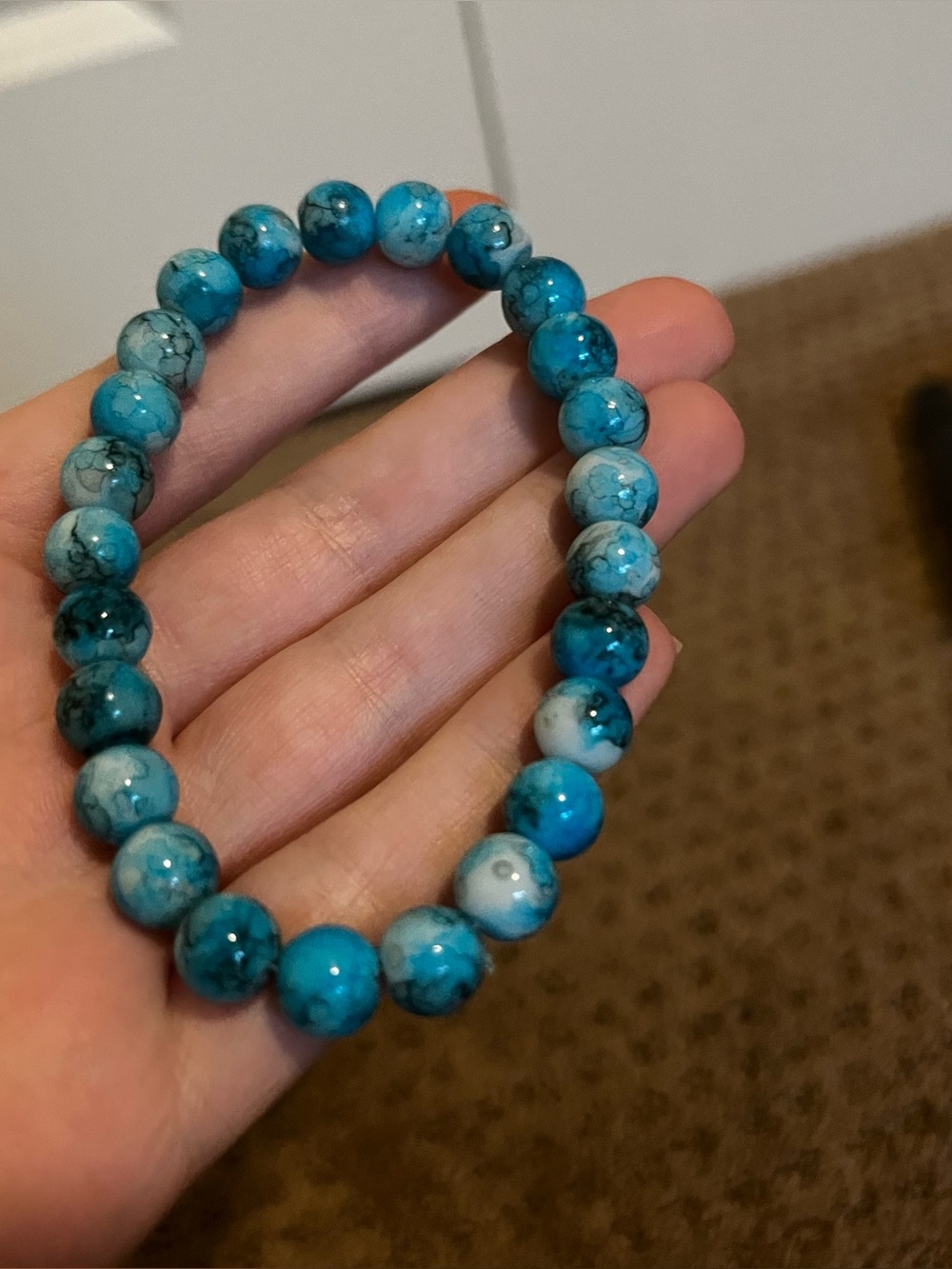 Ocean beaded blue bracelet